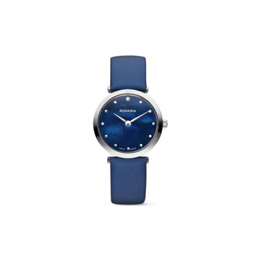Zegarek damski Rodania - 2505729 - GWARANCJA ORYGINALNOŚCI - DOSTAWA DHL GRATIS - GRAWER - RATY 0% swiss niebieski klasyczny