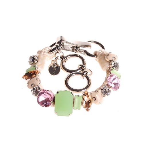 Bransoleta z kryształów w pastelowych barwach- z kolekcji TATAMI zielonykot-pl bialy sztuczna