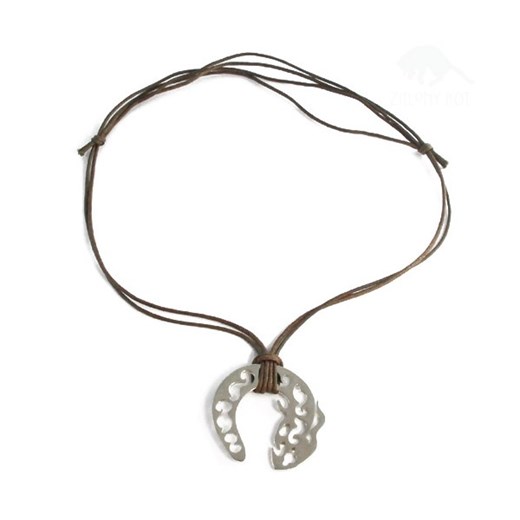 Podkowa na sznurku zielonykot-pl bialy metal