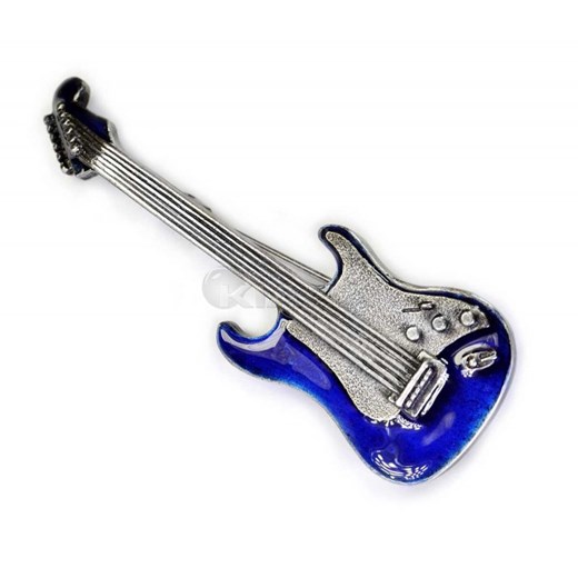 Broszka gitara elektryczna kiara-sztuczna-bizuteria-jablonex granatowy srebrna