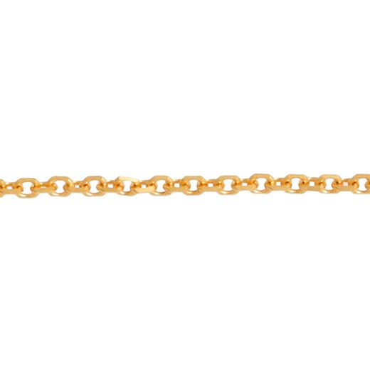 Złoty łańcuszek 585 ANKIER DIAMENTOWANY 45 cm viadem pomaranczowy złota