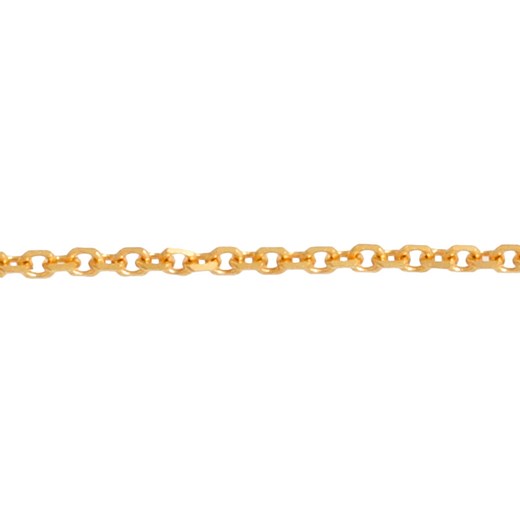 Złoty łańcuszek 585 ANKIER DIAMENTOWANY 45 cm viadem pomaranczowy złota