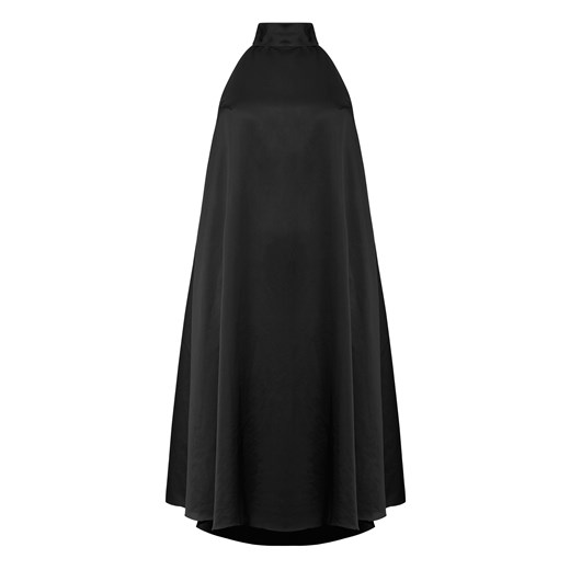 Sukienka QUEEN OF THE NIGHT si-mi-pl czarny bez wzorów