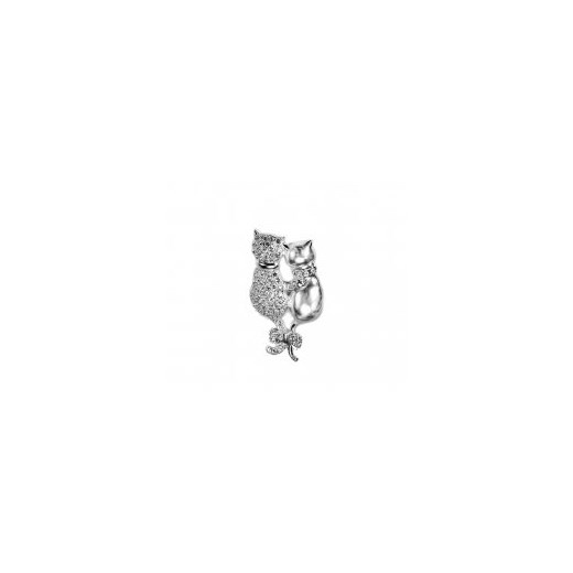 Broszka koty kiara-sztuczna-bizuteria-jablonex szary 