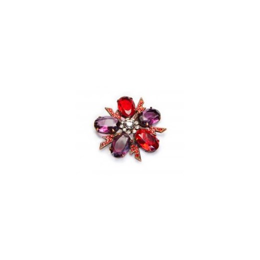 Broszka czerwono-fioletowa kiara-sztuczna-bizuteria-jablonex rozowy kryształki
