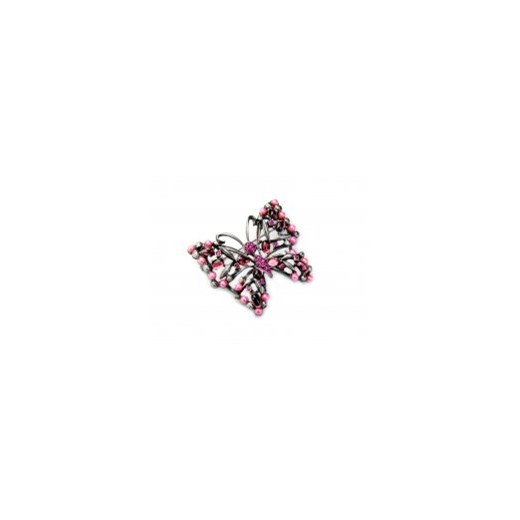Broszka różowy motyl kiara-sztuczna-bizuteria-jablonex fioletowy ażurowe