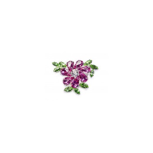 Broszka kwiat kiara-sztuczna-bizuteria-jablonex fioletowy srebrna