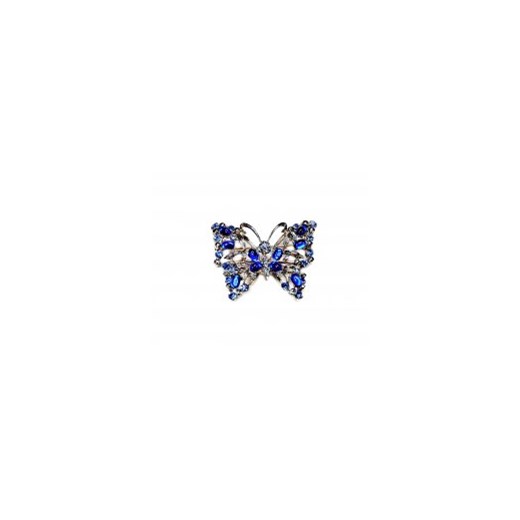 Broszka motyl kiara-sztuczna-bizuteria-jablonex granatowy ażurowe