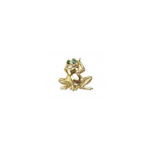Broszka żaba kiara-sztuczna-bizuteria-jablonex szary złota