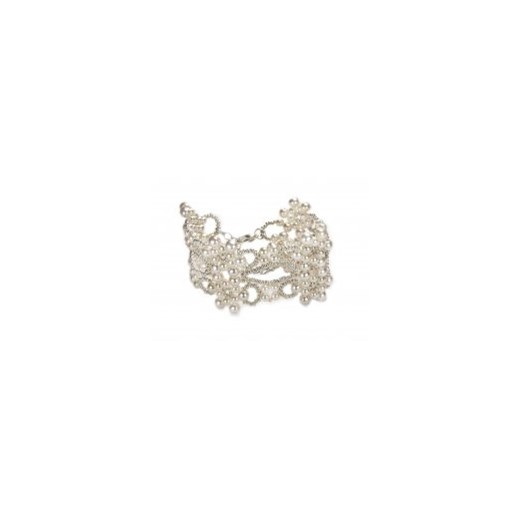Bransoletka ażurowa kremowa kiara-sztuczna-bizuteria-jablonex bezowy abstrakcyjne wzory