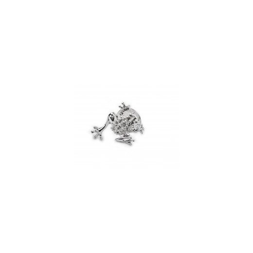 Broszka żabka kiara-sztuczna-bizuteria-jablonex szary 