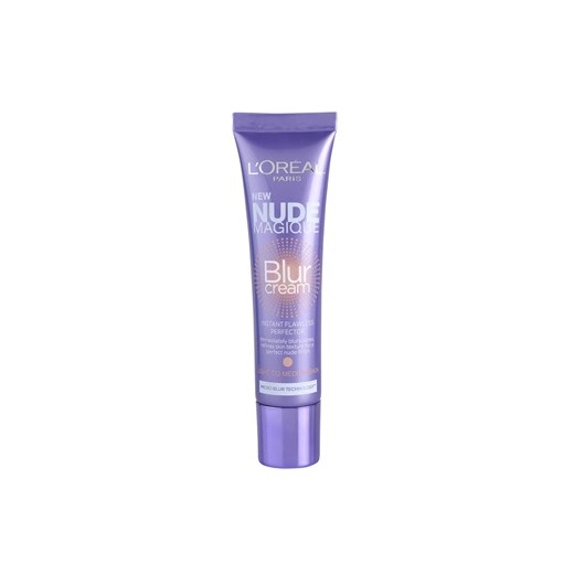 L'Oréal Paris Nude Magique Blur Cream nawilżający krem na dzień tonujący odcień Light To Medium 25 ml + do każdego zamówienia upominek. iperfumy-pl fioletowy krem nawilżający