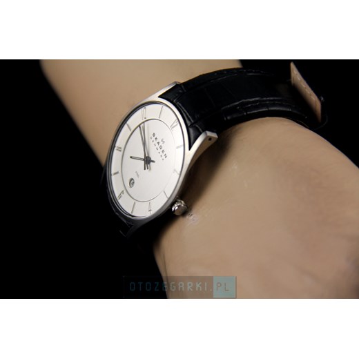 SKAGEN 474XLSLC Zegarek z Dożywotnią Gwarancją otozegarki szary skóra
