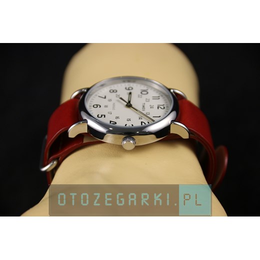 T2P493 - Zegarek Męski Damski TIMEX z kolekcji Weekender T2P493 otozegarki brazowy klasyczny