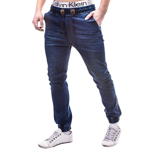 Spodnie P217 - JEANSOWE ombre granatowy jeans