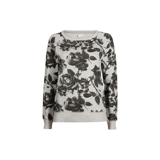 Pullover cubus szary kwiaty