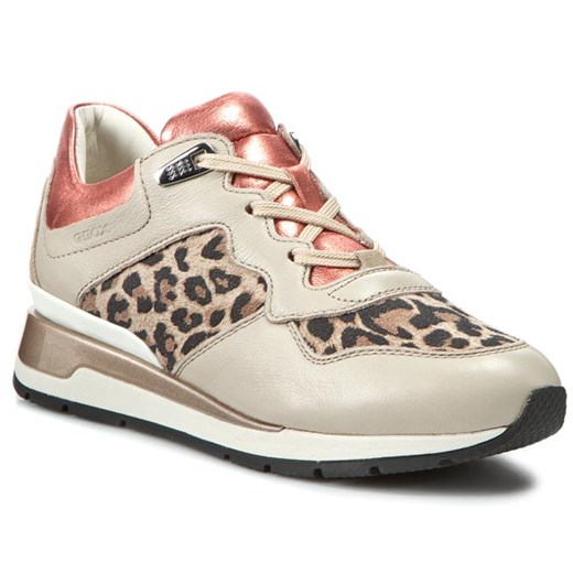 Sneakersy GEOX - D Shahira A D44N1A 0TKKY CH67G  Lt Taupe/Coral eobuwie-pl bezowy Buty sportowe casual