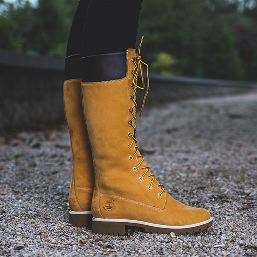BUTY DAMSKIE TIMBERLAND PREMIUM 14-IN 3752R sneakerstudio-pl zolty kołnierzyk