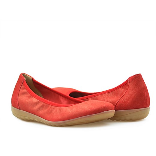 Baleriny Caprice 9-22159-24 Czerwone arturo-obuwie pomaranczowy bez zapięcia