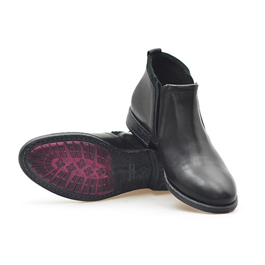 Trzewiki Badura 4446-F Czarne arturo-obuwie szary modne