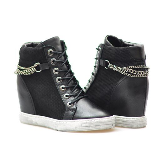 Sneakersy Carinii B3028-861 Czarne arturo-obuwie czarny elegancki