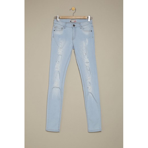 Jeans with lace and rips terranova niebieski casual