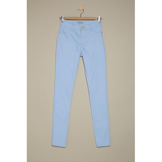 High-waisted trousers terranova niebieski Spodnie skinny damskie