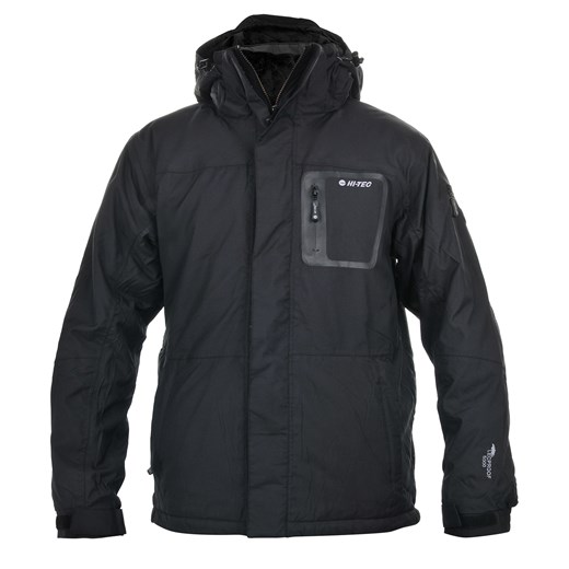 MĘSKA KURTKA ZIMOWA CABINO BLACK/BLACK 33324 HI-TEC, Rozmiar - L, Płeć - MEN, Kolor - BLACK/BLACK sklepmartes-pl szary kołnierzyk