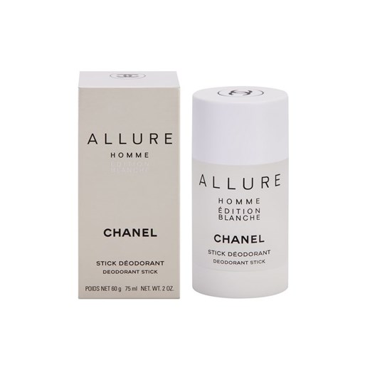 Chanel Allure Homme Édition Blanche dezodorant w sztyfcie dla mężczyzn 75 ml  + do każdego zamówienia upominek. iperfumy-pl szary męskie