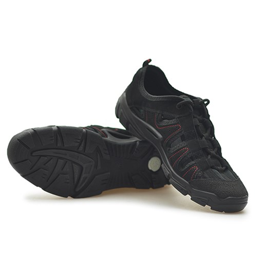 Trekkingi Badura 2638 Czarne nubuk arturo-obuwie szary modne