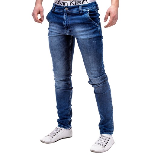 Spodnie P220 - JEANSOWE ombre granatowy jeans