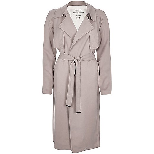 Pink lightweight trench coat  river-island bezowy trencze