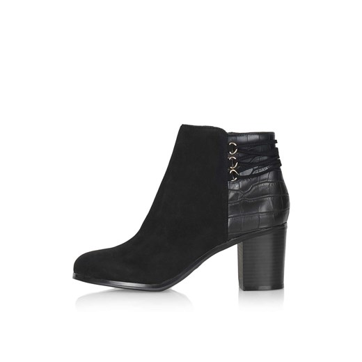 BIND Back Lace Boots topshop czarny bez wzorów