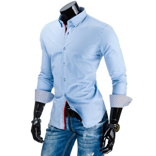 Koszula męska błękitna (dx0946) dstreet niebieski fit