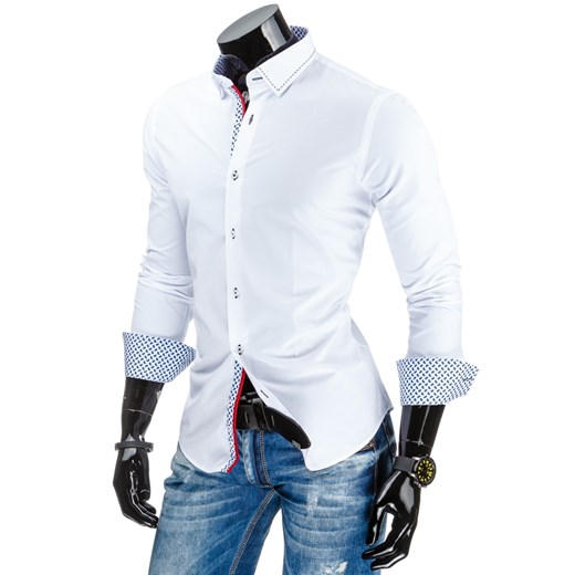 Koszula męska biała (dx0947) dstreet bialy fit