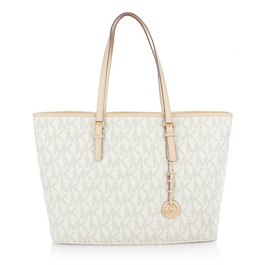 "MICHAEL Michael Kors Jet Set Travel Multifunction Tote Vanilla torebki biały" fashionette bezowy na ramię