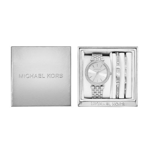 "MICHAEL Michael Kors Darci Gift Set Silver-Tone zegarki srebrny" fashionette szary damskie