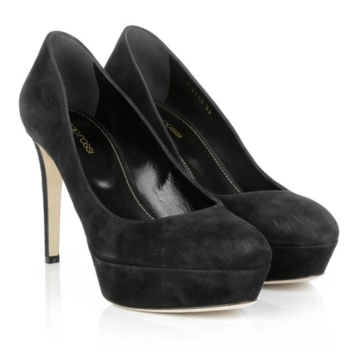 "Manhattan Plateau Suede Pumps Nero obuwie czarny" fashionette czarny glamour