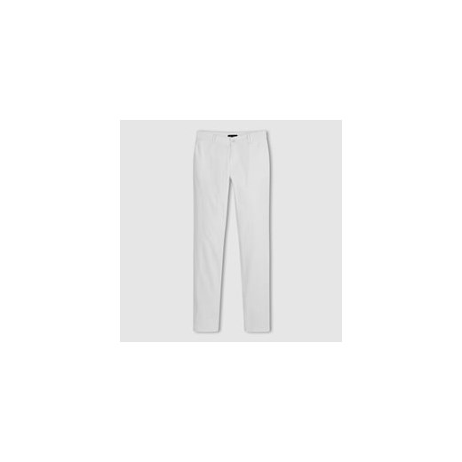Spodnie typu chino, ze zwężaną nogawką la-redoute-pl szary bawełna