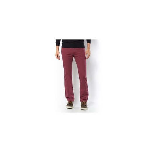 Spodnie z 5 kieszeniami, krój prosty, długość 34 la-redoute-pl czerwony bawełna