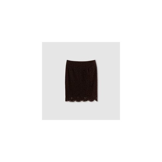 Spódnica z koronki la-redoute-pl czarny bawełna