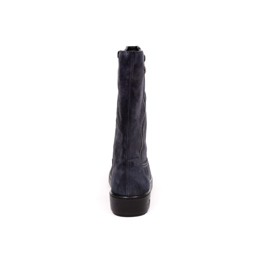 Botki Rieker Y5153-14 granatowy aligoo czarny Kozaki damskie na koturnie