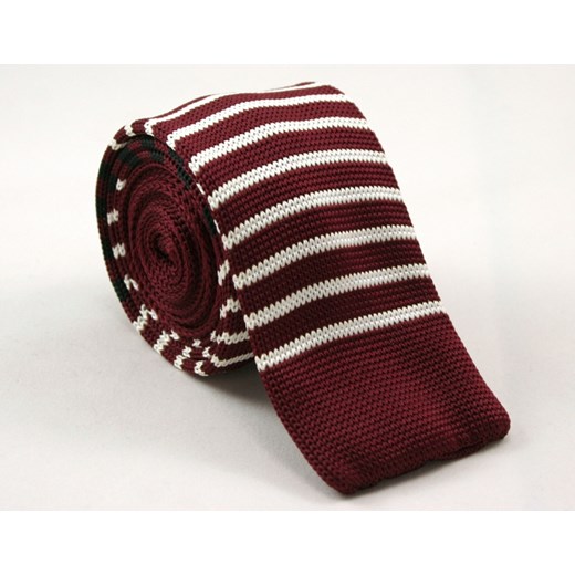 Dziergany krawat typu knit - Chattier KRCH0788 jegoszafa-pl brazowy casual