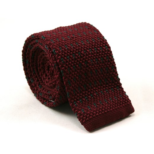 Dziergany krawat typu knit - Chattier KRCH0789 jegoszafa-pl brazowy casual