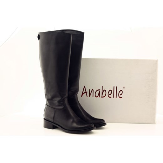 Anabelle 518 kozaki -% butymodne-pl bezowy Kozaki damskie skórzane