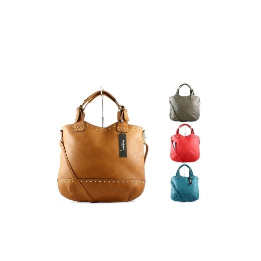 Torebka damska Jennifer Jones Shopper Bag - 4 kolory 3982 supergalanteria-pl brazowy casual