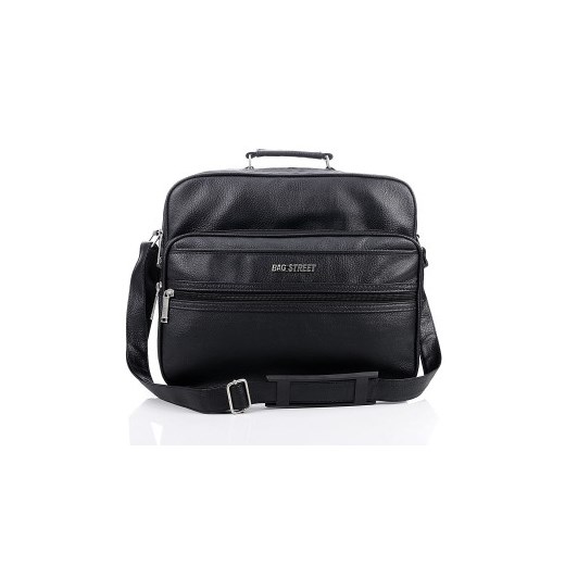 DUŻA TORBA MĘSKA BAG STREET NA RAMIĘ WORKER BAG 1801-1 supergalanteria-pl czarny duży