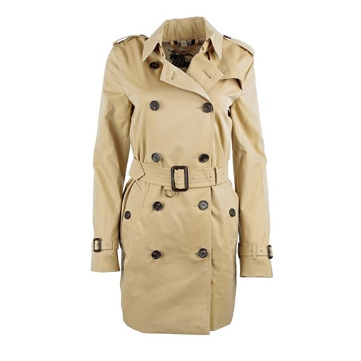 "Burberry London Kensington Mid Trench Coat Honey Coats beżowy" fashionette brazowy jesień