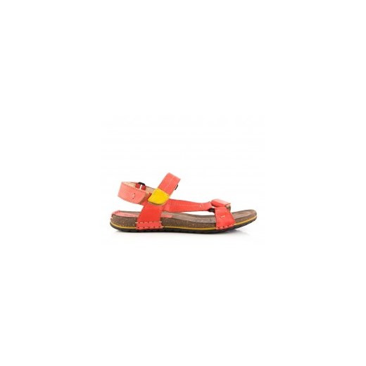 Sandały męskie czerwone 2890-193-090 badura-pl brazowy lato