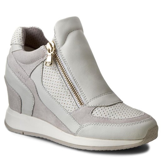 Sneakersy GEOX - D Nydame A D620QA 02285 C1209 Off White/White eobuwie-pl szary jesień
